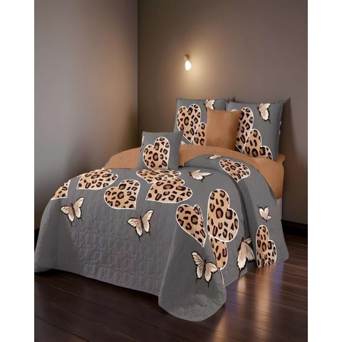 Genérico - Cubrecama Con Diseños King 250 X 270 Cm + 2 Almohadas P19