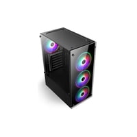 Sidemarket - Gabinente Gamer Stormbyte Atx / M-Atx / Micro Atx/ + Fuente 500W + 3 Ventiladores Rgb