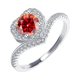 thumbnail image 1 of Anillos de Moissanita de Oro Blanco de 18K de 1 Uds para Mujer Regalo Color D VVS1 Anillos de Diamante Anillos de Plata Esterlina 925 Joyería Anillos de Compromiso de Moissanita con Corazón con, 1 of 8