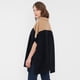 thumbnail image 2 of Poncho Mujer Negro/Camel Corona, 2 of 5