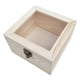 thumbnail image 4 of Caja De Madera Natural Lisa Caja De Almacenamiento De Madera Sin Pintar Tapa De Vidrio 20x20x12cm, 4 of 5
