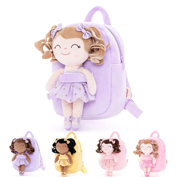 Mochila Gloveleya Baby Ballerina con muñeco de peluche de 23 cm