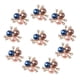 thumbnail image 2 of 10x Flor Rhinestone Cristal Perla Adorno Flatback Botón Multicolor, 2 of 5