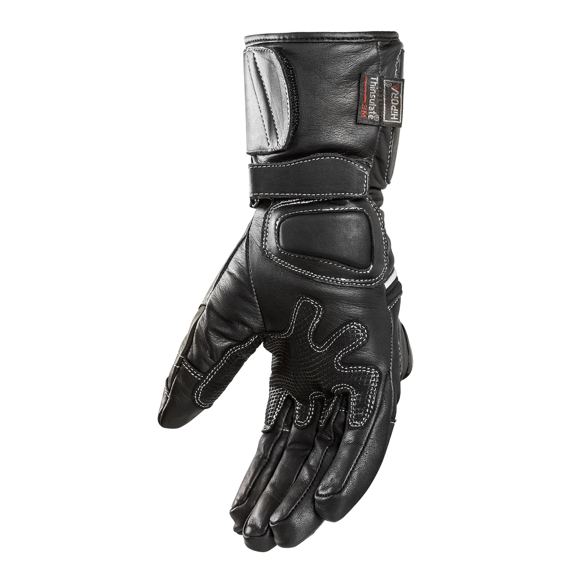Guante Cuero Natural Térmico Moto, Negro, Impermeable. Respekt