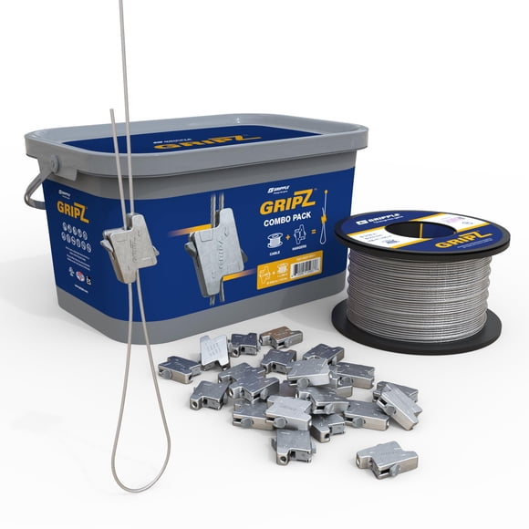 Gripple de alambre GRIPZ ajustable - Pack de 120 unidades - 110 lb (≈50 kg)