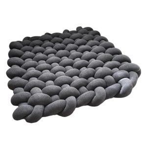 Bothyi - Manta De Hilo De Punto Hecha A Mano Gruesa Suave Para Salón Sofá Gris Oscuro