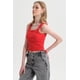 thumbnail image 2 of Polera Mujer Recogido Costado Rojo, 2 of 4