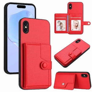 Foxdock Funda Para Iphone X Con Bloqueo Rfid - Diseño Elegante Con Cierre De Botón