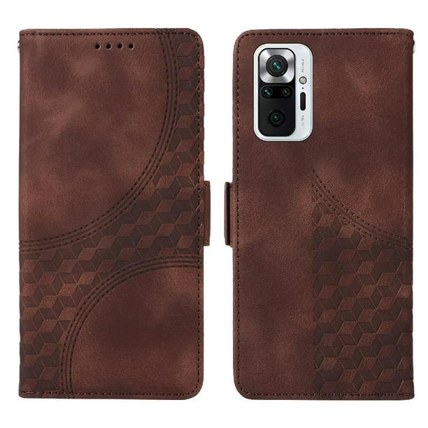 Carcasa FOXDOCK Xiaomi Redmi Note 10 Pro 4G de cuero PU, diseño acolchado clásico, protección contra caídas y rayones
