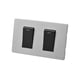 thumbnail image 2 of Pack 10 Interruptores Doble Metálico 924 16a - Gris Negro, 2 of 3
