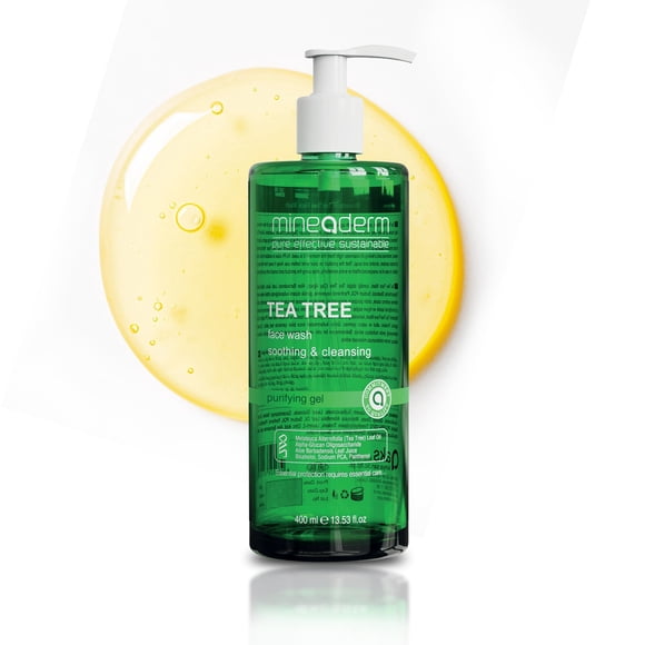 Gel Limpiador Facial Mineaderm con Aceite de Árbol de Té 400 ml para Piel Grasa