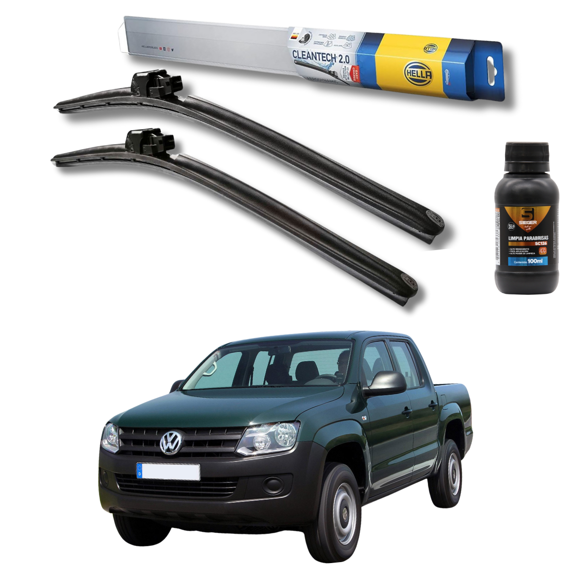 Plumillas Hella Cleantech Para Volkswagen Amarok 2010-2012