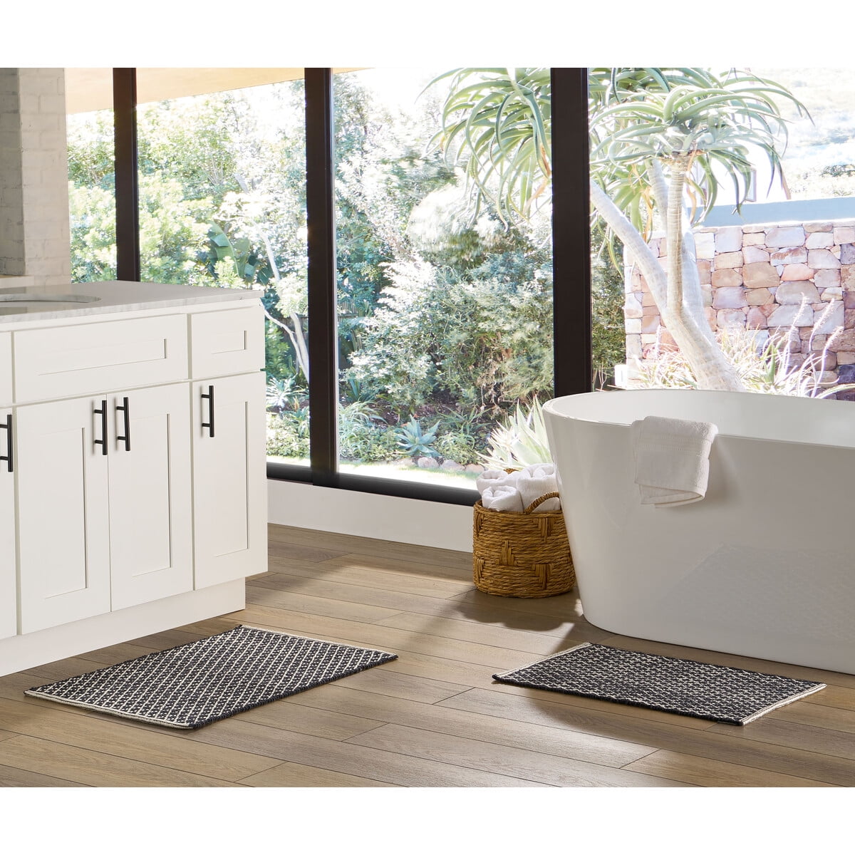 Alfombra Baño Better Homes Gardens Algodón Gris Set 2 Unid