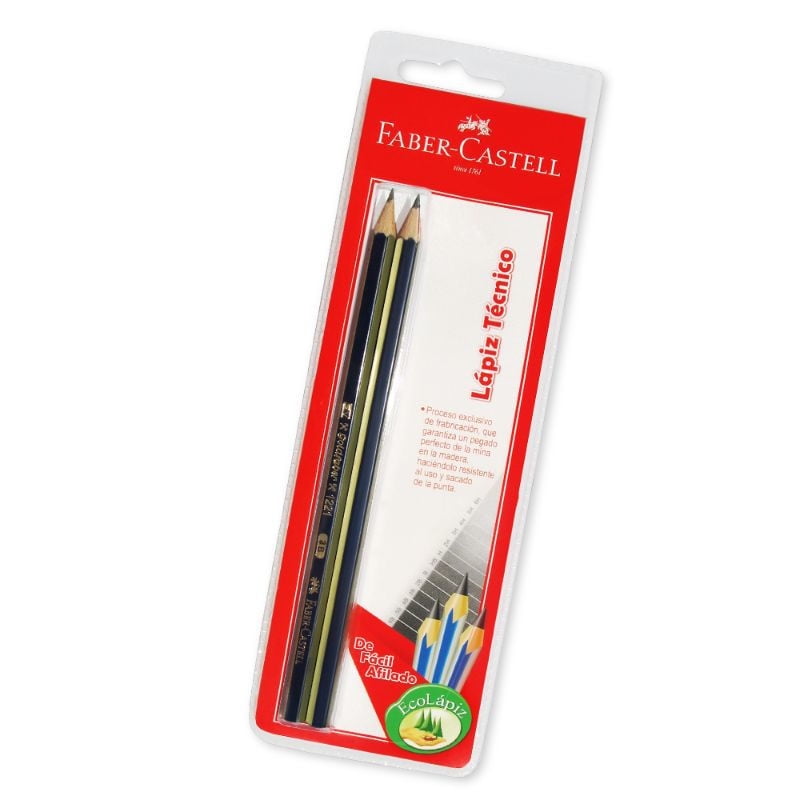 Lapiz Grafito Tecnico 6b / 2 Unidades Faber-Castell