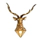 thumbnail image 3 of Art Deer Head Lámpara de pared Escultura de pared Accesorio Pantalla de material acero inoxidable Animal Antler Sconces Luz para cocina, loft, salón, pasillo,, 3 of 5