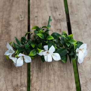 Vadell Home - Gardenia Blanca, Rama Decorativa De 30 Cm Con Protección Uv