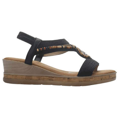 Sandalia De Mujer De Color Negro Casual Chalada Molina-1