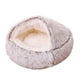 thumbnail image 5 of Cama redonda para gatos, cama para perros pequeños, cojín para gatos, cama tipo cueva, lavable, cómoda y cálida, nido tipo cueva, refugio para gatitos Café claro de 40 cm., 5 of 5