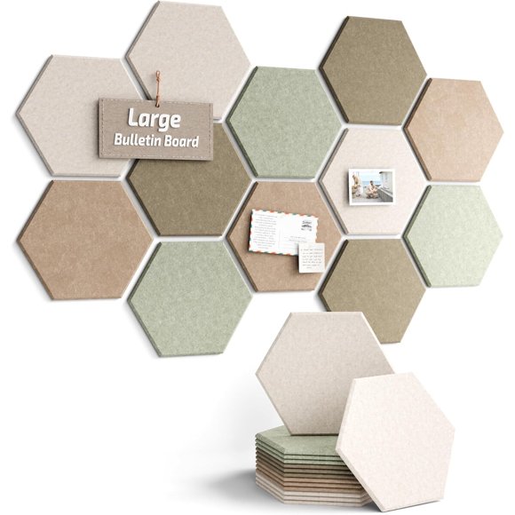 Panel de fieltro hexagonal Fluxynara para notas