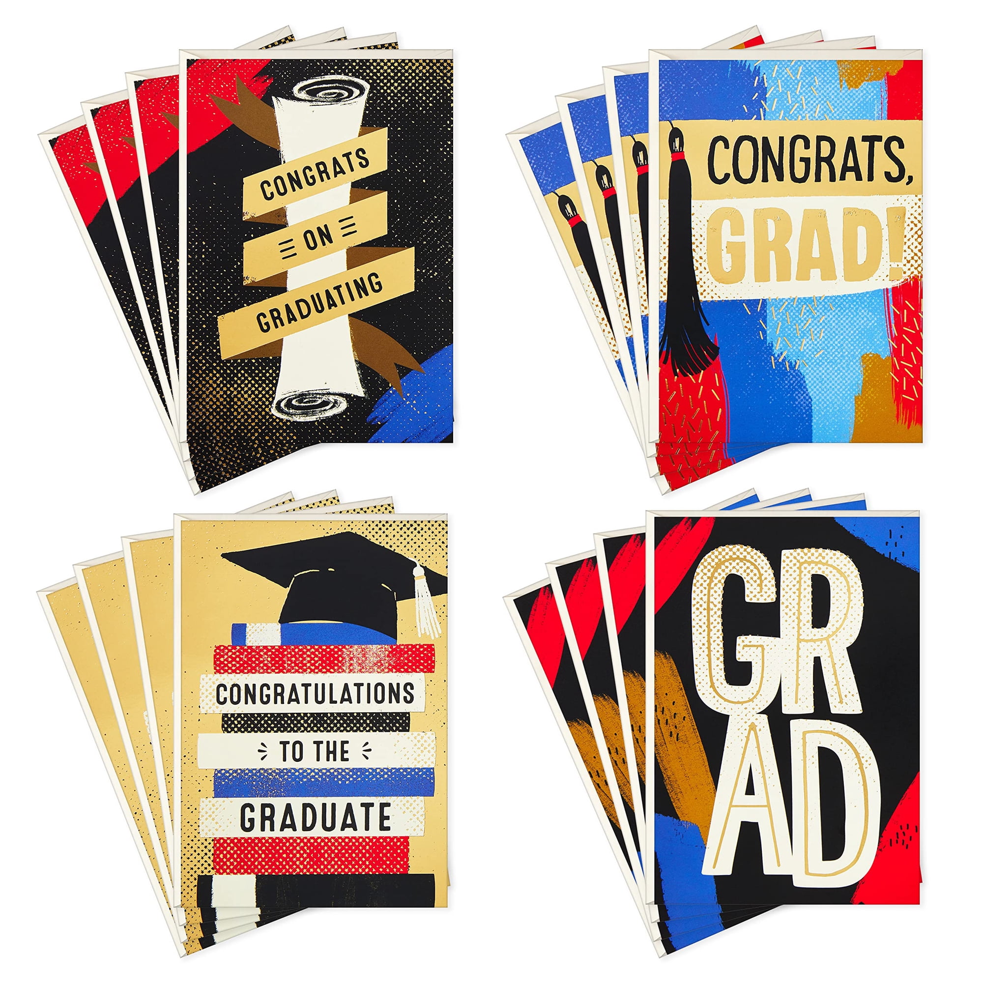 Surtido De Tarjetas De Felicitación Hallmark Para Graduación (16 Tarjetas)