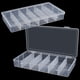 thumbnail image 1 of Caja de almacenamiento BagTeck de plástico transparente visible, paquete de 2 (20,9 x 10,9 x 3 cm), 1 of 7
