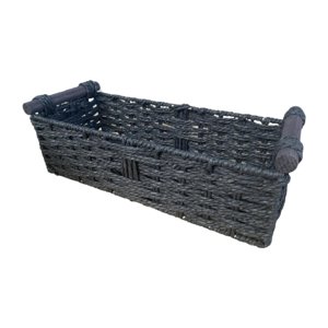 Magideal - Contenedor De Almacenamiento, Cesta Para Papel Higiénico, Organizador Apilable Para Gabinete, Recipiente De Cuerda De Papel Para Bocadillos Y Negro