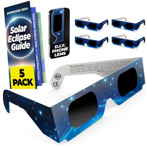 Anteojos de Sol Medical King para Eclipse Solar - Pack de 5, Certificados CE/ISO