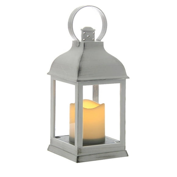 Fanal Plástico Con Vela Led Fn1022 Blc