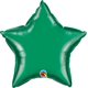thumbnail image 1 of Globo Mylar con forma de mayflower con forma de estrella verde esmeralda, 50 cm, 1 of 3