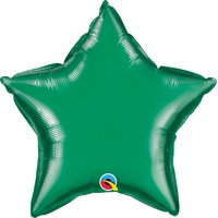 Qualatex - Globo Mylar Con Forma De Mayflower Con Forma De Estrella Verde Esmeralda, 50 Cm