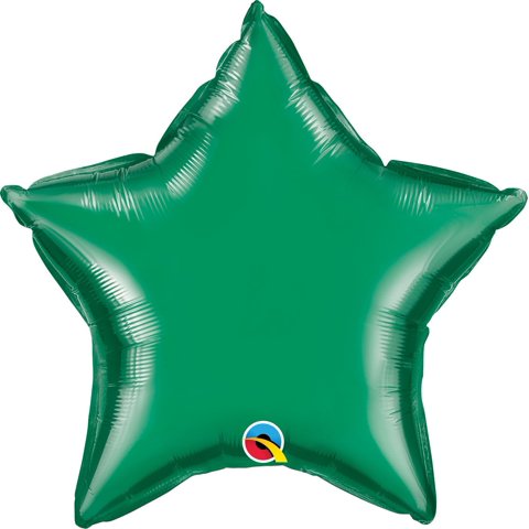 Qualatex - Globo Mylar Con Forma De Mayflower Con Forma De Estrella Verde Esmeralda, 50 Cm