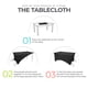 thumbnail image 3 of Manteles Utopia Kitchen de Spandex Pack de 2 [120x75x75 cm, Negro], 3 of 9