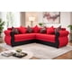 thumbnail image 1 of SECCIONAL FRANCIA PU NEGRO TELA ROJO, 1 of 2