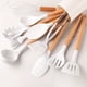 thumbnail image 1 of 12pcs, Silicone Utensil Set, Khaki Kitchen Utensil Set With Wooden Handle, Safety Cooking Utensils Set, Non-Stick Kitchen Tools Set, Washable Modern Cookware, Kitchen Stuff, Kitchen Gadgets, 1 of 3