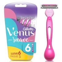 Máquina De Afeitar Femenina Aloe Vera Suave 6 Un Venus