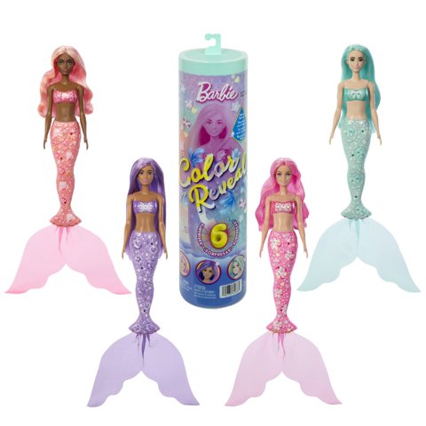 Barbie Muñeca Color Reveal Sirena Sorpresa