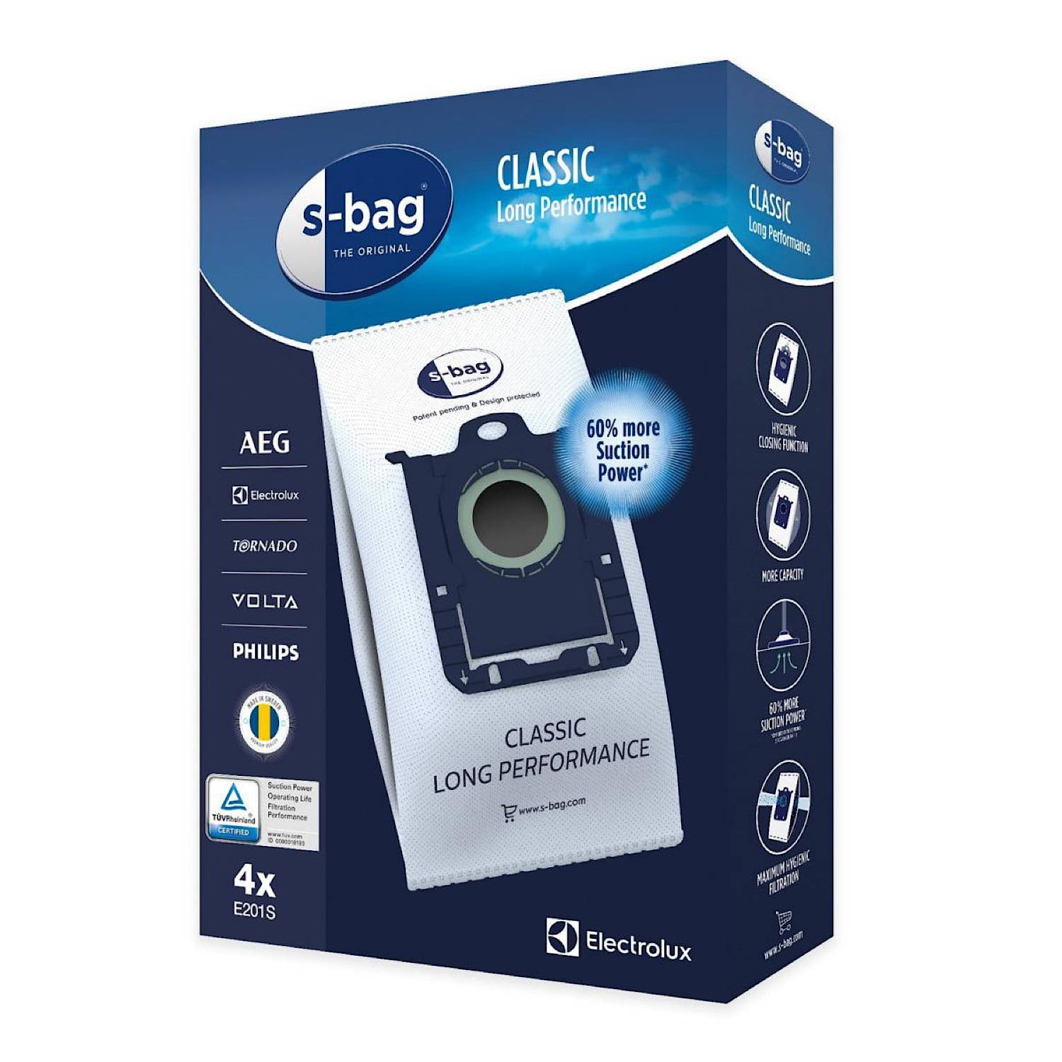 Kit 4 Bolsas Aspiradora Electrolux E201