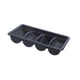 thumbnail image 2 of Caja Para Cubiertos Con 4 Compartimentos, Soporte Para Cajones De Utensilios Para Restaurante, Cocina Y Hogar, Color Negro, 2 of 5