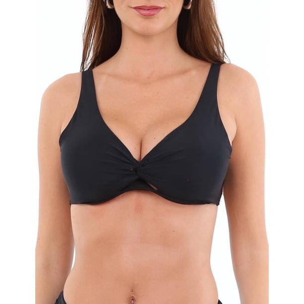 Bikini estilo sostén torcido negro copa C Talla 50