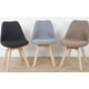 thumbnail image 3 of Silla Para Comedor Tulip Tapiz Lino Base Madera - Negro, 3 of 3