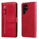 thumbnail image 5 of Funda con Cremallera para Samsung Galaxy S22 Ultra 5G, Carcasa Cartera de Cuero PU con Soporte y Tarjetero, 5 of 6