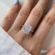 thumbnail image 5 of Anillo de Aniversario y Boda con Halo Oculto de 5 Quilates, CZ Hielo Triturado Corte Radiante, Anillos de Compromiso, Anillo de Promesa de Plata Esterlina 925 para Mujer, Su Esposa, Novia, Talla 5-9, 5 of 7