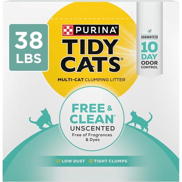 Arena para Gatos Purina Tidy Cats Free and Clean sin Aroma 17,2kg
