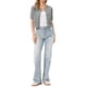 thumbnail image 2 of INSPIRA CHIC Regreso a Clases Cárdigan de Verano de Manga Corta Suéter de Punto Casual con Botones Cuello Redondo Suéter Ligero Tops L Gris, 2 of 6