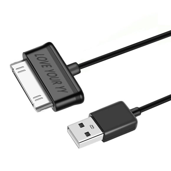 Cable de carga y sincronización Love your yy de 30 pines para Galaxy Tab (Negro)