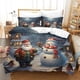 thumbnail image 2 of Funda nórdica de 3 piezas con diseño de Papá Noel, juego de ropa de cama 3D, funda de edredón de microfibra suave, con fundas de almohada, con cremallera para adultos Teena, 2 of 3
