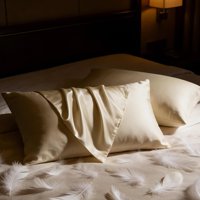 Pillows Bhz Con Plumas De Ganso, Tamaño Estándar, Juego De 2 Unidades, Color Beige