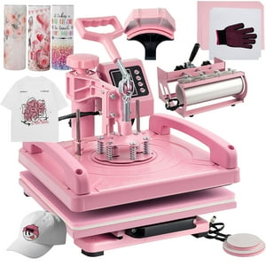 Máquina De Prensado En Caliente Leomru 5 En 1 Para Camisetas, Sombreros, Gorras Y Tazas