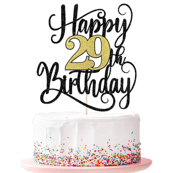 Decoración para tartas Ruscalin para fiesta de cumpleaños número 29