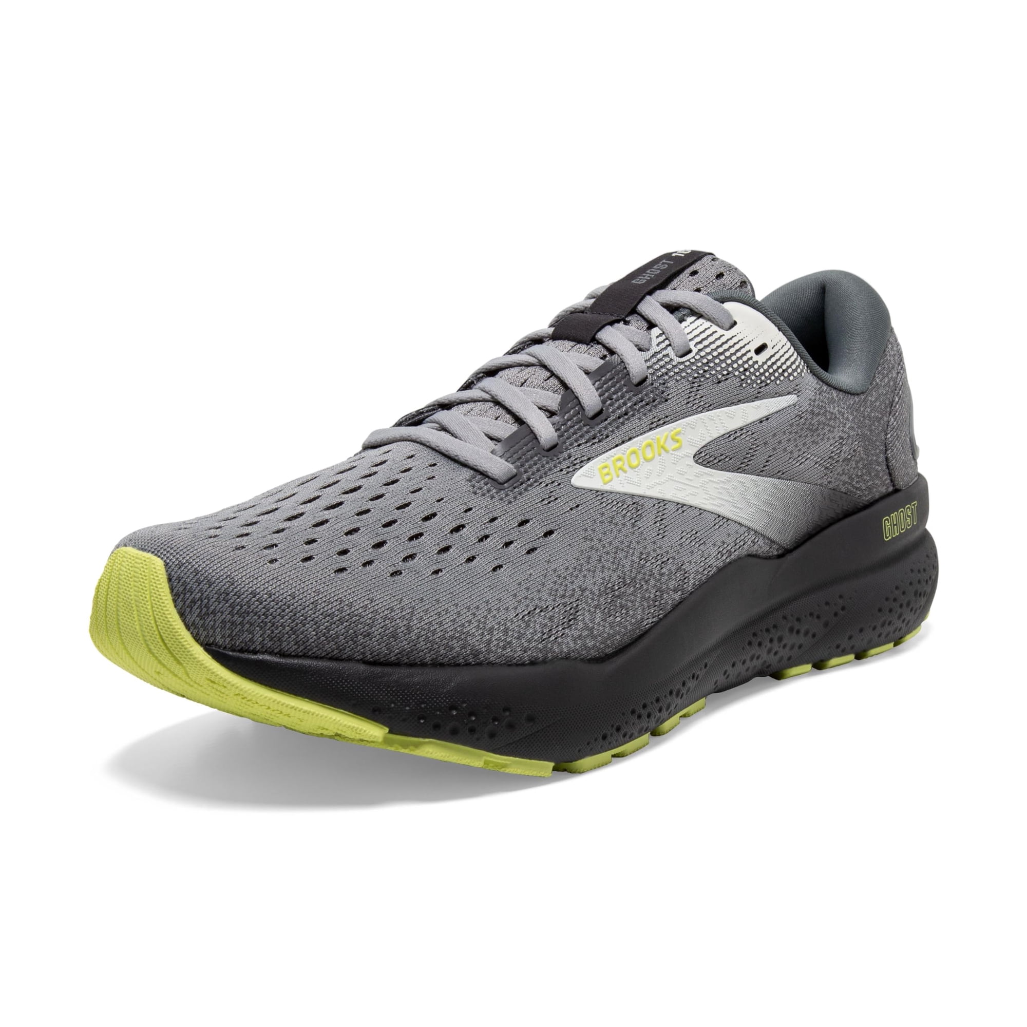 Zapatillas Para Correr Brooks Ghost 16 Primer/gris/lime Para Hombre
